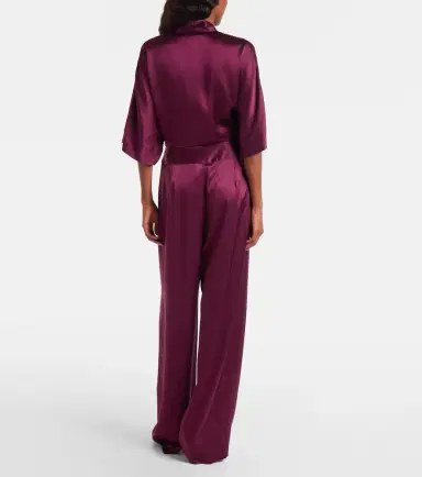 The Sei Cropped silk charmeuse top | Thumbnail 3 The Sei Cropped silk charmeuse top | Thumbnail 3