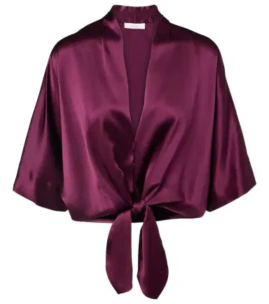 The Sei Cropped silk charmeuse top | Thumbnail 1 The Sei Cropped silk charmeuse top | Thumbnail 1