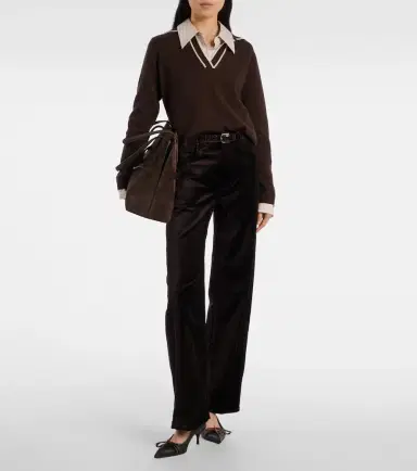 Citizens of Humanity Ayla cotton-blend velvet straight pants | Thumbnail 2 Citizens of Humanity Ayla cotton-blend velvet straight pants | Thumbnail 2