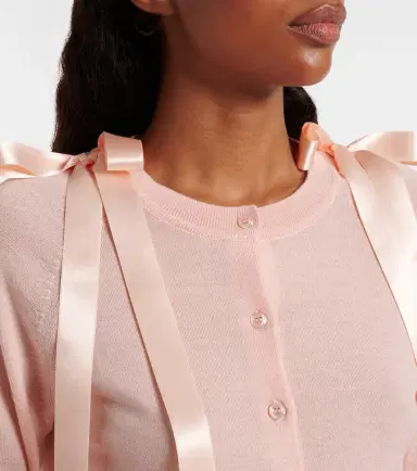 Simone Rocha Bow-detail wool and silk cardigan | Thumbnail 4 Simone Rocha Bow-detail wool and silk cardigan | Thumbnail 4