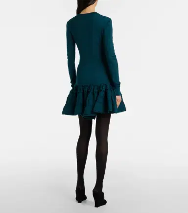 Alaïa Alaïa Ruffled wool-blend minidress | Thumbnail 6 Alaïa Alaïa Ruffled wool-blend minidress | Thumbnail 6