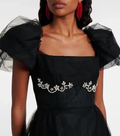 Simone Rocha Embroidered tulle midi dress | Thumbnail 2 Simone Rocha Embroidered tulle midi dress | Thumbnail 2