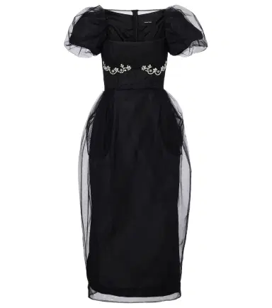 Simone Rocha Embroidered tulle midi dress | Thumbnail 1 Simone Rocha Embroidered tulle midi dress | Thumbnail 1