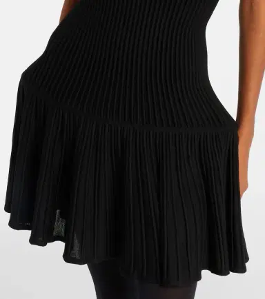 Alaïa Alaïa Ribbed-knit wool-blend minidress | Thumbnail 3 Alaïa Alaïa Ribbed-knit wool-blend minidress | Thumbnail 3