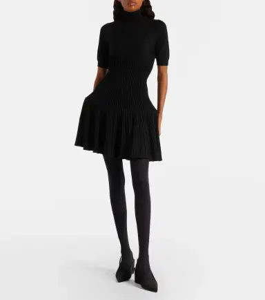 Alaïa Alaïa Ribbed-knit wool-blend minidress | Thumbnail 5 Alaïa Alaïa Ribbed-knit wool-blend minidress | Thumbnail 5