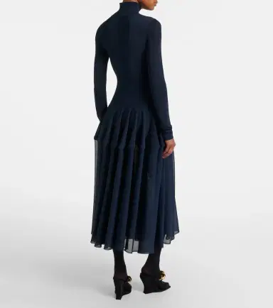 Alaïa Alaïa Sheer midi dress | Thumbnail 4 Alaïa Alaïa Sheer midi dress | Thumbnail 4
