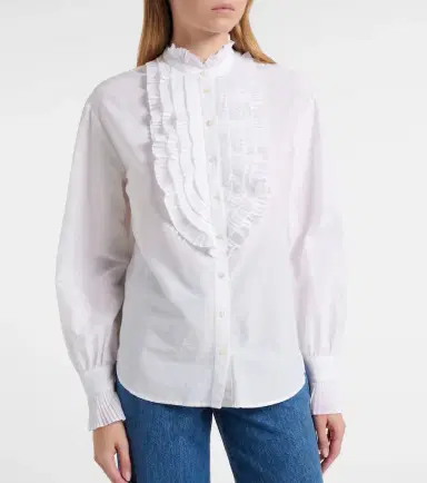 Polo Ralph Lauren Ruffled cotton and silk blouse | Thumbnail 4 Polo Ralph Lauren Ruffled cotton and silk blouse | Thumbnail 4
