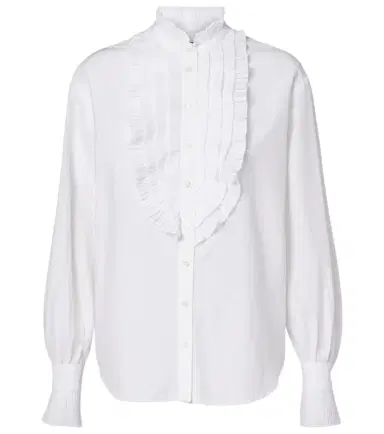 Polo Ralph Lauren Ruffled cotton and silk blouse | Thumbnail 1 Polo Ralph Lauren Ruffled cotton and silk blouse | Thumbnail 1