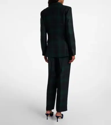 Polo Ralph Lauren Belted checked high-rise wool tapered pants | Thumbnail 4 Polo Ralph Lauren Belted checked high-rise wool tapered pants | Thumbnail 4