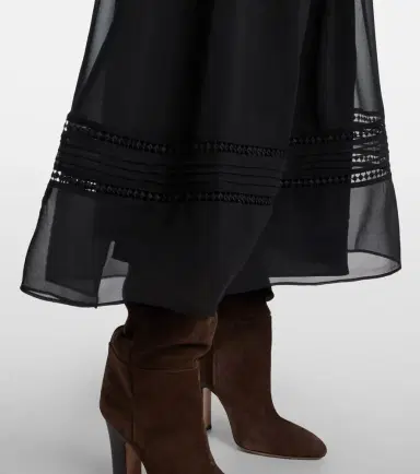Polo Ralph Lauren Lace-trimmed georgette midi dress | Thumbnail 6 Polo Ralph Lauren Lace-trimmed georgette midi dress | Thumbnail 6