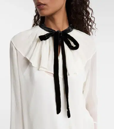 Polo Ralph Lauren Ruffled tie-front blouse | Thumbnail 2 Polo Ralph Lauren Ruffled tie-front blouse | Thumbnail 2