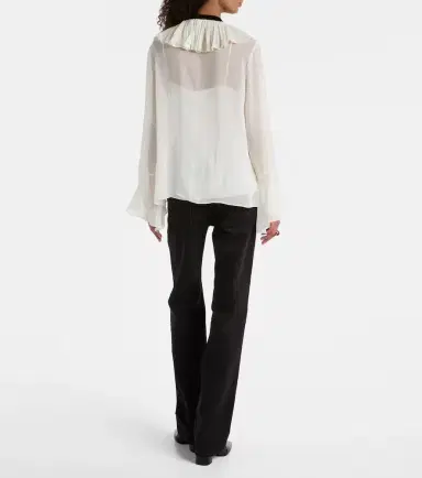 Polo Ralph Lauren Ruffled tie-front blouse | Thumbnail 3 Polo Ralph Lauren Ruffled tie-front blouse | Thumbnail 3