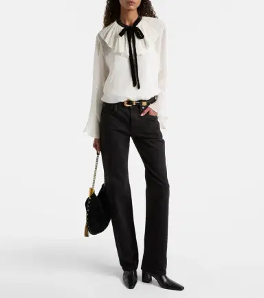 Polo Ralph Lauren Ruffled tie-front blouse | Thumbnail 4 Polo Ralph Lauren Ruffled tie-front blouse | Thumbnail 4