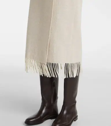 Polo Ralph Lauren Fringed herringbone wool-blend wrap skirt | Thumbnail 5 Polo Ralph Lauren Fringed herringbone wool-blend wrap skirt | Thumbnail 5