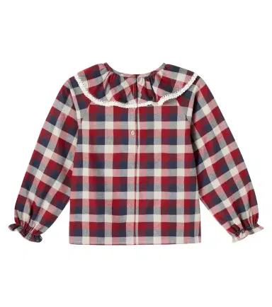 Wheat Elin checked cotton blouse | Thumbnail 3 Wheat Elin checked cotton blouse | Thumbnail 3