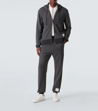 Thom Browne 4-Bar cotton jersey zip-up hoodie | Thumbnail 2 Thom Browne 4-Bar cotton jersey zip-up hoodie | Thumbnail 2