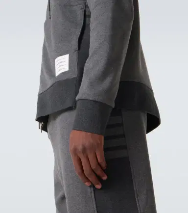 Thom Browne 4-Bar cotton jersey zip-up hoodie | Thumbnail 3 Thom Browne 4-Bar cotton jersey zip-up hoodie | Thumbnail 3