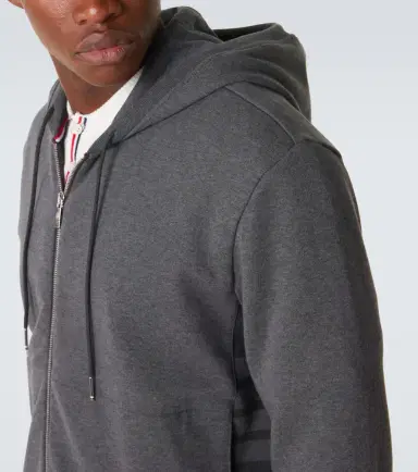 Thom Browne 4-Bar cotton jersey zip-up hoodie | Thumbnail 4 Thom Browne 4-Bar cotton jersey zip-up hoodie | Thumbnail 4