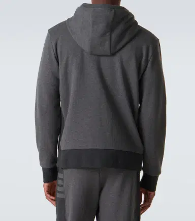Thom Browne 4-Bar cotton jersey zip-up hoodie | Thumbnail 5 Thom Browne 4-Bar cotton jersey zip-up hoodie | Thumbnail 5