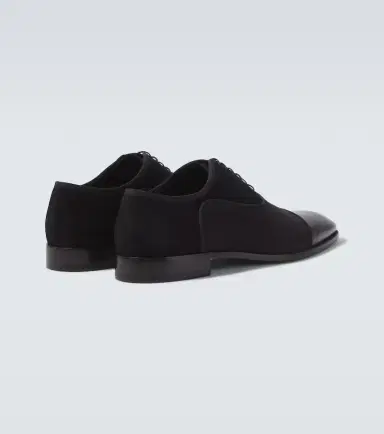 Christian Louboutin Greggory leather-trimmed Oxford shoes | Thumbnail 3 Christian Louboutin Greggory leather-trimmed Oxford shoes | Thumbnail 3