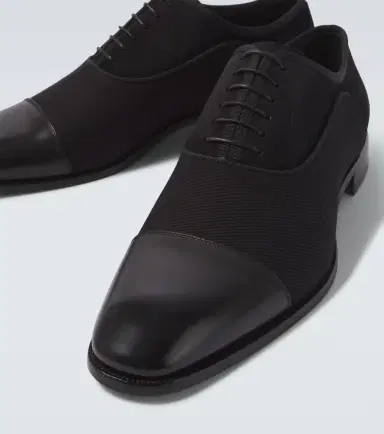 Christian Louboutin Greggory leather-trimmed Oxford shoes | Thumbnail 5 Christian Louboutin Greggory leather-trimmed Oxford shoes | Thumbnail 5