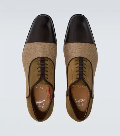 Christian Louboutin Greggory velvet, twill, and leather Oxford shoes | Thumbnail 6 Christian Louboutin Greggory velvet, twill, and leather Oxford shoes | Thumbnail 6