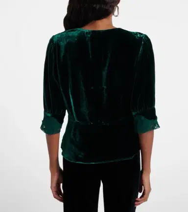 Rixo Amanda lace-trimmed velvet top | Thumbnail 4 Rixo Amanda lace-trimmed velvet top | Thumbnail 4