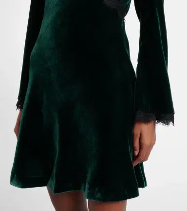 Rixo Macie lace-trimmed velvet minidress | Thumbnail 5 Rixo Macie lace-trimmed velvet minidress | Thumbnail 5