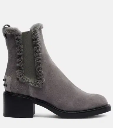 Tod's 60 shearling-trimmed suede ankle boots | Thumbnail 4 Tod's 60 shearling-trimmed suede ankle boots | Thumbnail 4