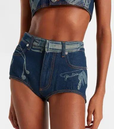 Jean Paul Gaultier Trompe-l'ail denim shorts | Thumbnail 5 Jean Paul Gaultier Trompe-l'ail denim shorts | Thumbnail 5