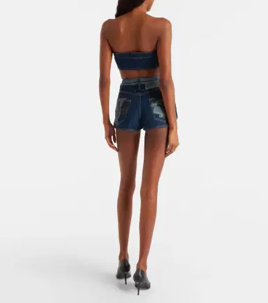 Jean Paul Gaultier Trompe-l'ail denim bandeau top | Thumbnail 3 Jean Paul Gaultier Trompe-l'ail denim bandeau top | Thumbnail 3