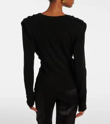 Wardrobe.NYC Wardrobe. NYC Draped jersey top | Thumbnail 4 Wardrobe.NYC Wardrobe. NYC Draped jersey top | Thumbnail 4