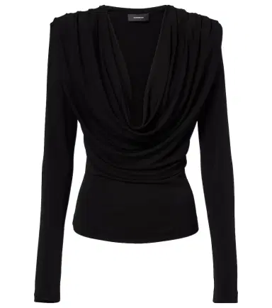 Wardrobe.NYC Wardrobe. NYC Draped jersey top | Thumbnail 1 Wardrobe.NYC Wardrobe. NYC Draped jersey top | Thumbnail 1