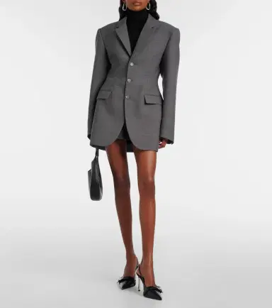 Wardrobe.NYC Wardrobe. NYC Peplum virgin wool blazer | Thumbnail 4 Wardrobe.NYC Wardrobe. NYC Peplum virgin wool blazer | Thumbnail 4