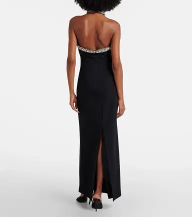 Simkhai Embellished halterneck crêpe gown | Thumbnail 3 Simkhai Embellished halterneck crêpe gown | Thumbnail 3