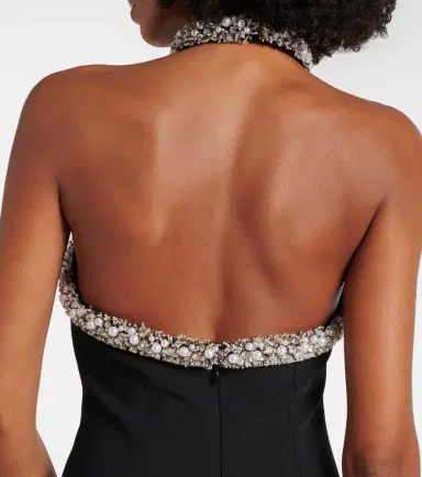 Simkhai Embellished halterneck crêpe gown | Thumbnail 4 Simkhai Embellished halterneck crêpe gown | Thumbnail 4