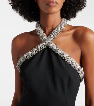 Simkhai Embellished halterneck crêpe gown | Thumbnail 5 Simkhai Embellished halterneck crêpe gown | Thumbnail 5
