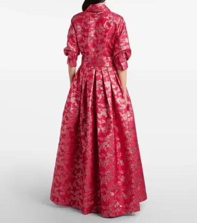Simkhai Julip belted jacquard gown | Thumbnail 4 Simkhai Julip belted jacquard gown | Thumbnail 4
