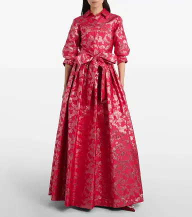 Simkhai Julip belted jacquard gown | Thumbnail 6 Simkhai Julip belted jacquard gown | Thumbnail 6