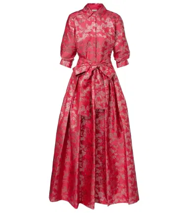 Simkhai Julip belted jacquard gown | Thumbnail 1 Simkhai Julip belted jacquard gown | Thumbnail 1