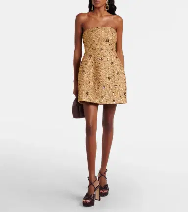 Simkhai Kit sequined tweed bustier dress | Thumbnail 3 Simkhai Kit sequined tweed bustier dress | Thumbnail 3