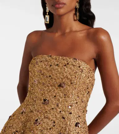Simkhai Kit sequined tweed bustier dress | Thumbnail 4 Simkhai Kit sequined tweed bustier dress | Thumbnail 4
