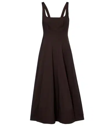Staud Pleated cotton midi dress | Thumbnail 1 Staud Pleated cotton midi dress | Thumbnail 1