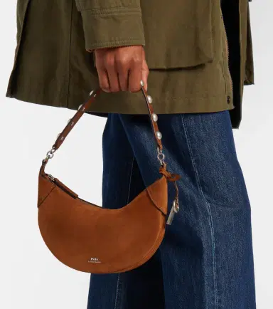 Polo Ralph Lauren Polo ID Mini studded suede shoulder bag | Thumbnail 5 Polo Ralph Lauren Polo ID Mini studded suede shoulder bag | Thumbnail 5