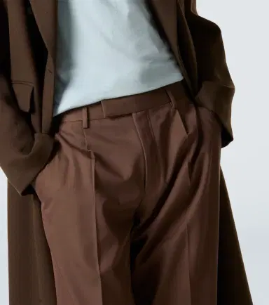 Zegna Cotton and wool straight pants | Thumbnail 3 Zegna Cotton and wool straight pants | Thumbnail 3
