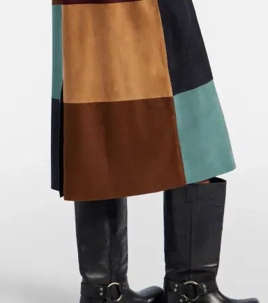 Rixo Patchwork suede coat | Thumbnail 3 Rixo Patchwork suede coat | Thumbnail 3