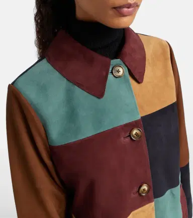 Rixo Patchwork suede coat | Thumbnail 5 Rixo Patchwork suede coat | Thumbnail 5