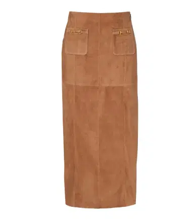 Rixo Edwina high-waist suede midi skirt | Thumbnail 1 Rixo Edwina high-waist suede midi skirt | Thumbnail 1