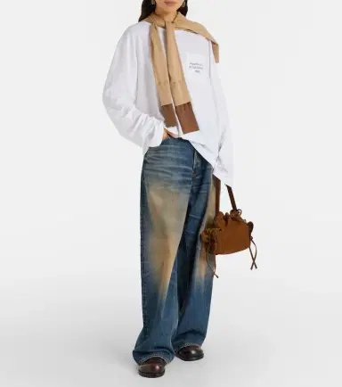 Acne Studios Edden oversized cotton-blend T-shirt | Thumbnail 2 Acne Studios Edden oversized cotton-blend T-shirt | Thumbnail 2