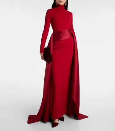 Solace London Olivia satin-trimmed gown | Thumbnail 2 Solace London Olivia satin-trimmed gown | Thumbnail 2